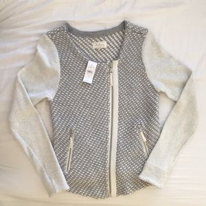 NWT—Ann Taylor LOFT Lou & Grey Terry Moto Jacket